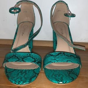 Faux Snake skin high heels size 8